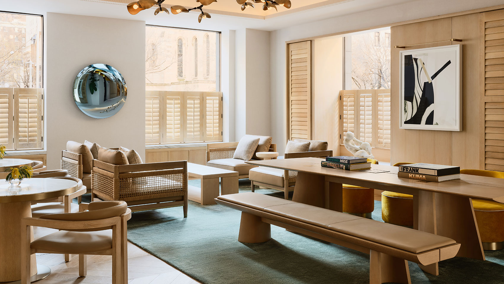 cafe dining area in Kimpton Ashbel guestroom