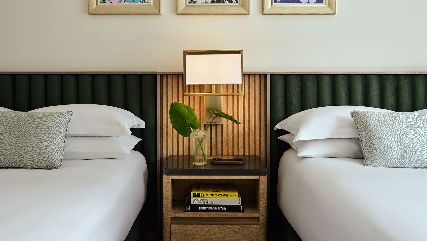 2 queen beds close-up in Kimpton Ashbel guestroom