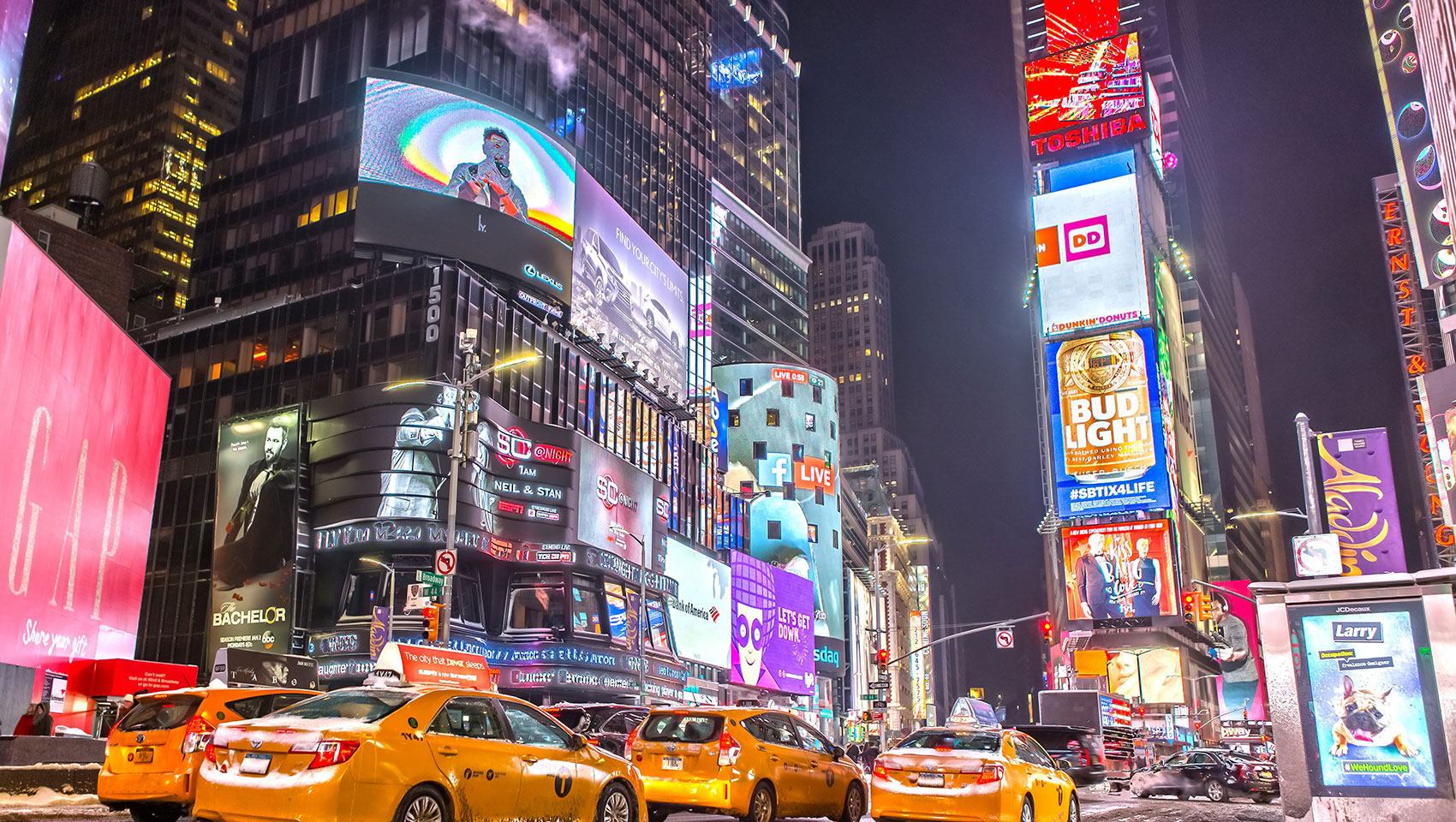 times square nyc at night